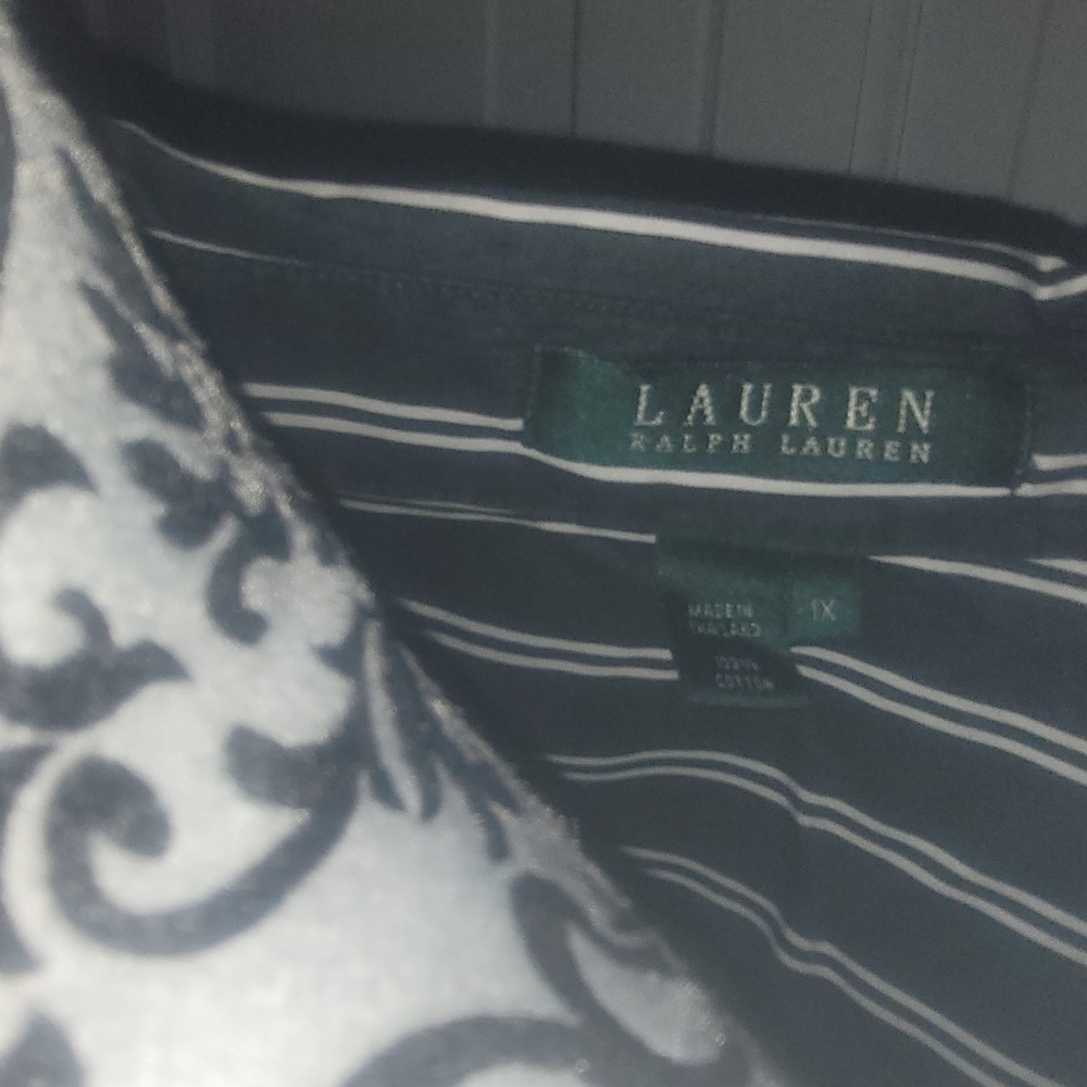 Ralph Lauren Black and White Striped Casual Shirt - Picture 3 of 3